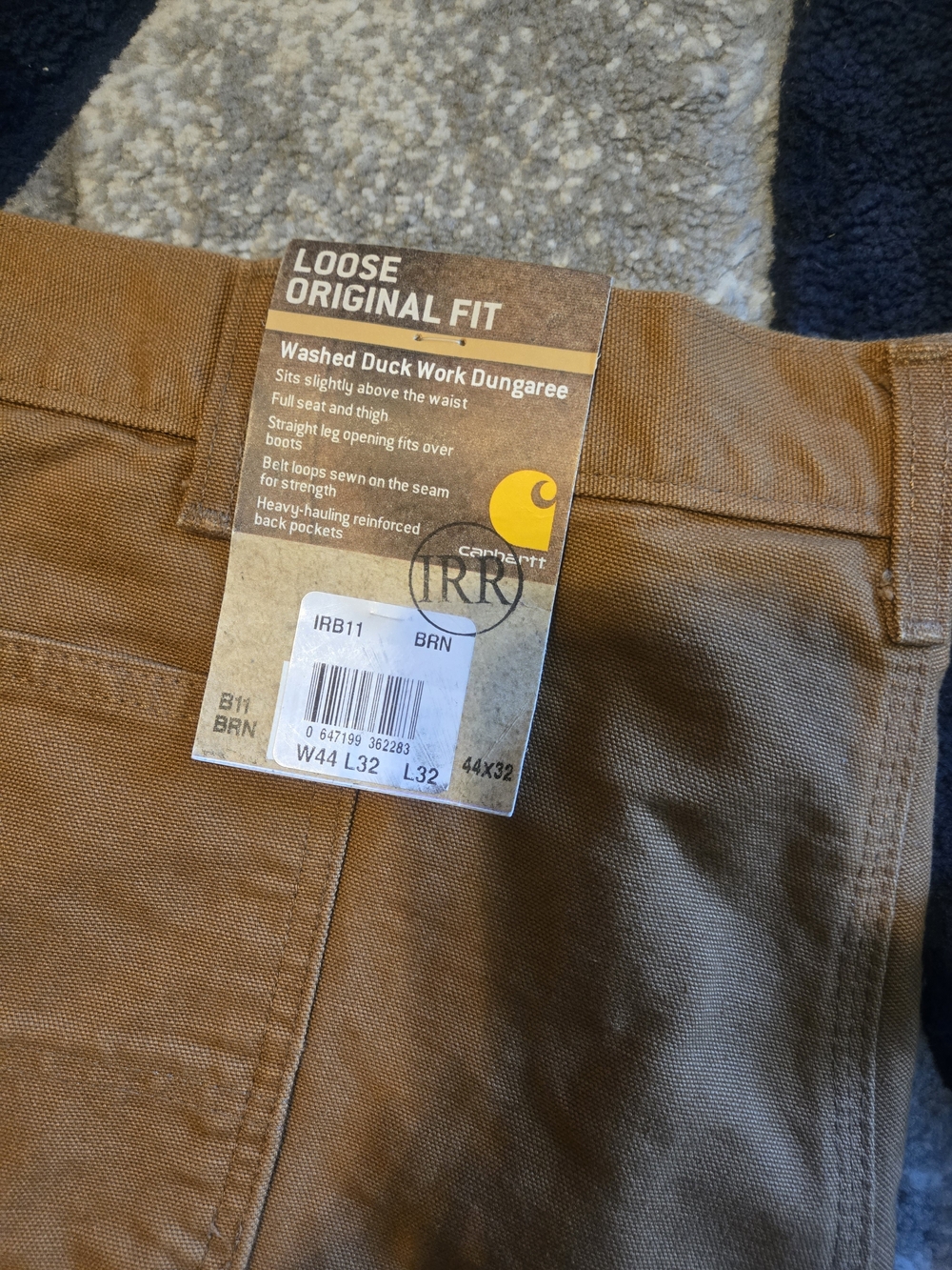 Carhartt Men’s Tan Work Pants - Durable Utility Style - Picture 3 of 5